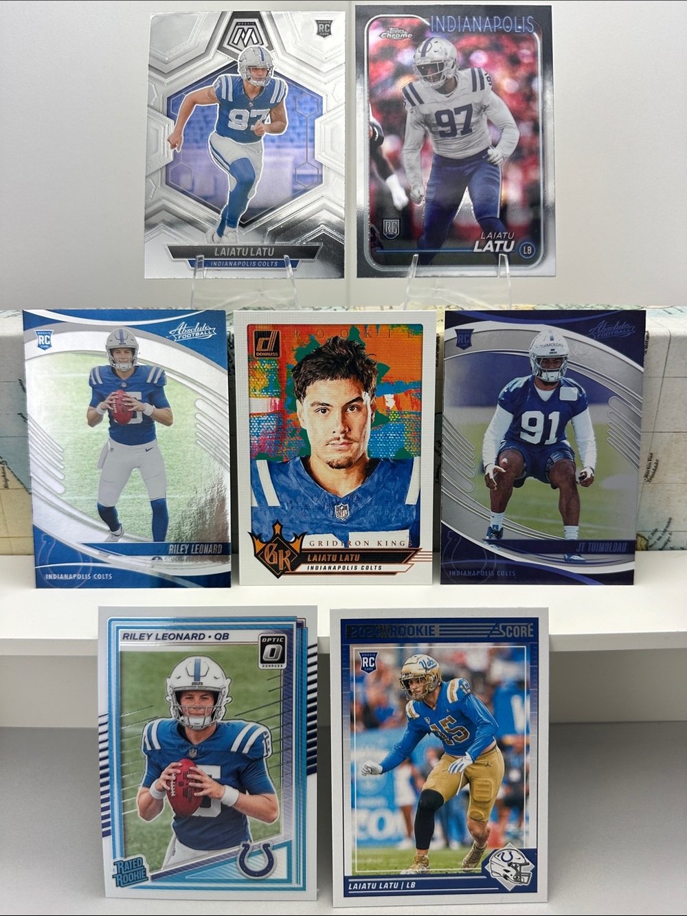 7 Colts rookie cards feat: Laiatu Latu, Riley  Leonard & JT Tuimoloau